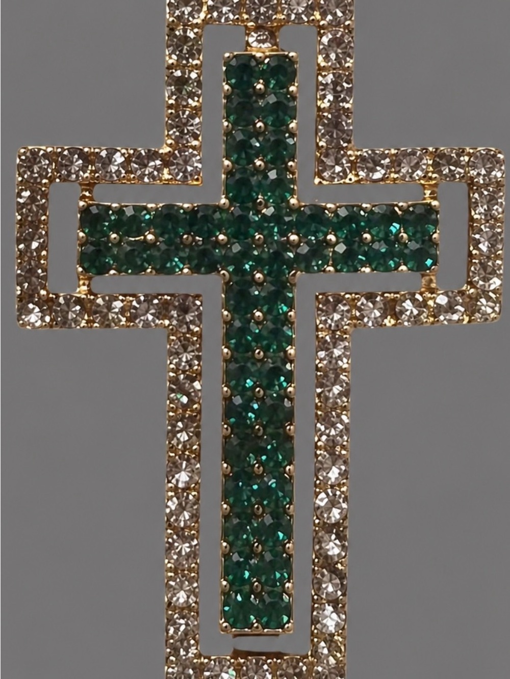 Colorful Rhinestone Cross Keychain - Choose 1 Color - Picture 6 of 7